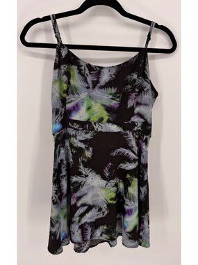 American Eagle Tropical Print Spaghetti Strap Cut-Out Design Mini Dress Size M